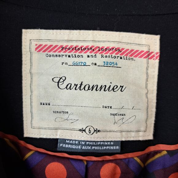 Anthropologie Cartonnier Black Ponte Jacket Blazer Size 6 Tailored Slim Fit - Picture 6 of 10